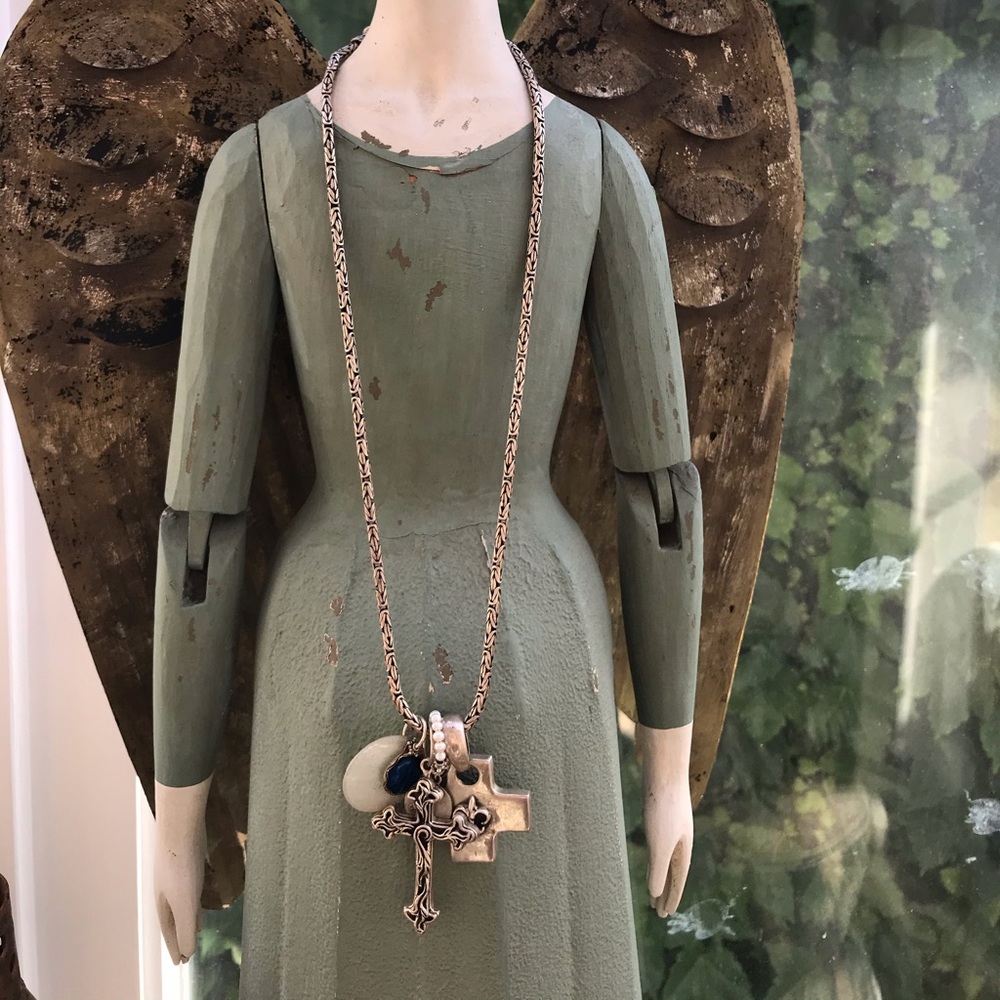 Silver cross necklace